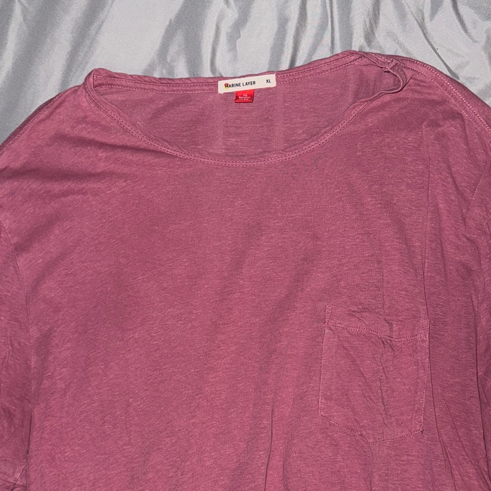 Marine Layer Pink Long Sleeve Top